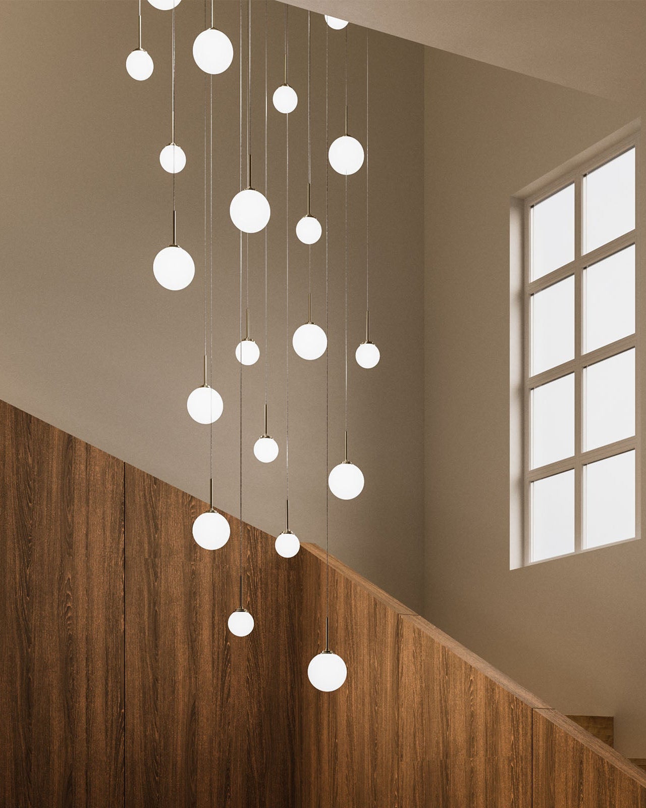 Dramatic chandelier interior