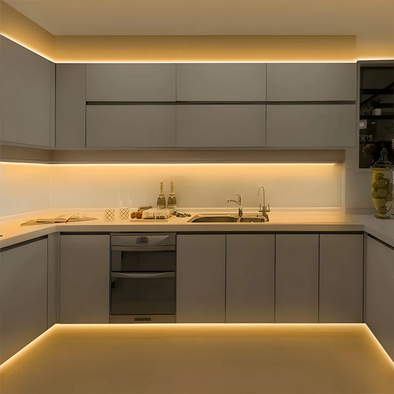 Smart LED lighting in a Nairobi kitchen